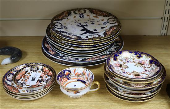 A quantity of mixed patterned Royal Crown Derby plates, saucers and a cup
